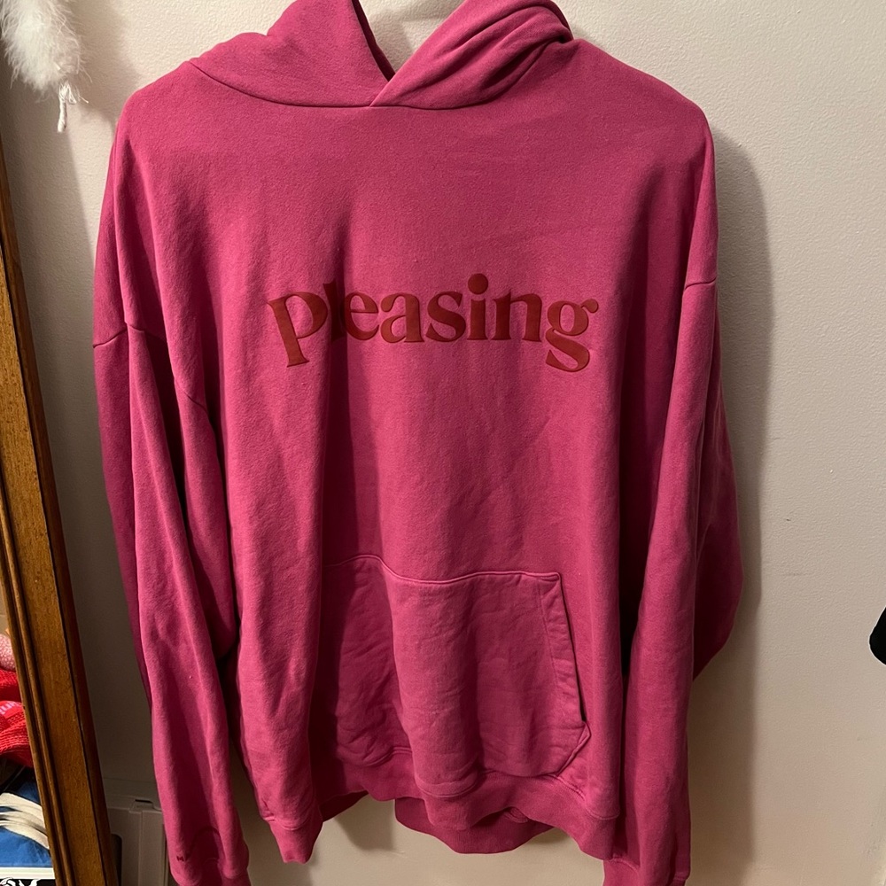 Pleasing x Marco Ribeiro MAIS AMOR pink hoodie || Large